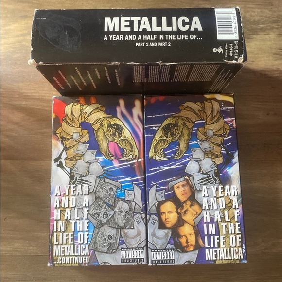 Metallica A Year And A Half In The Life Of….Part 1 and Part 2 VHS Video Tapes - Picture 1 of 7